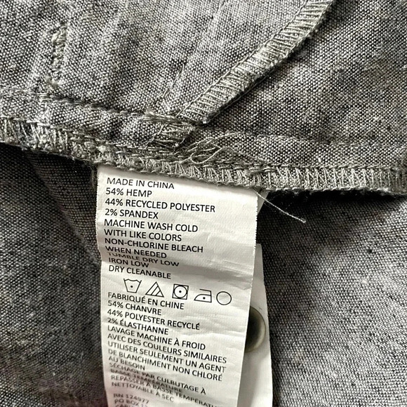 PRANA | Women’s Grey Aster Button Down Open Vent Tunic Shirt Size M - Picture 13 of 15